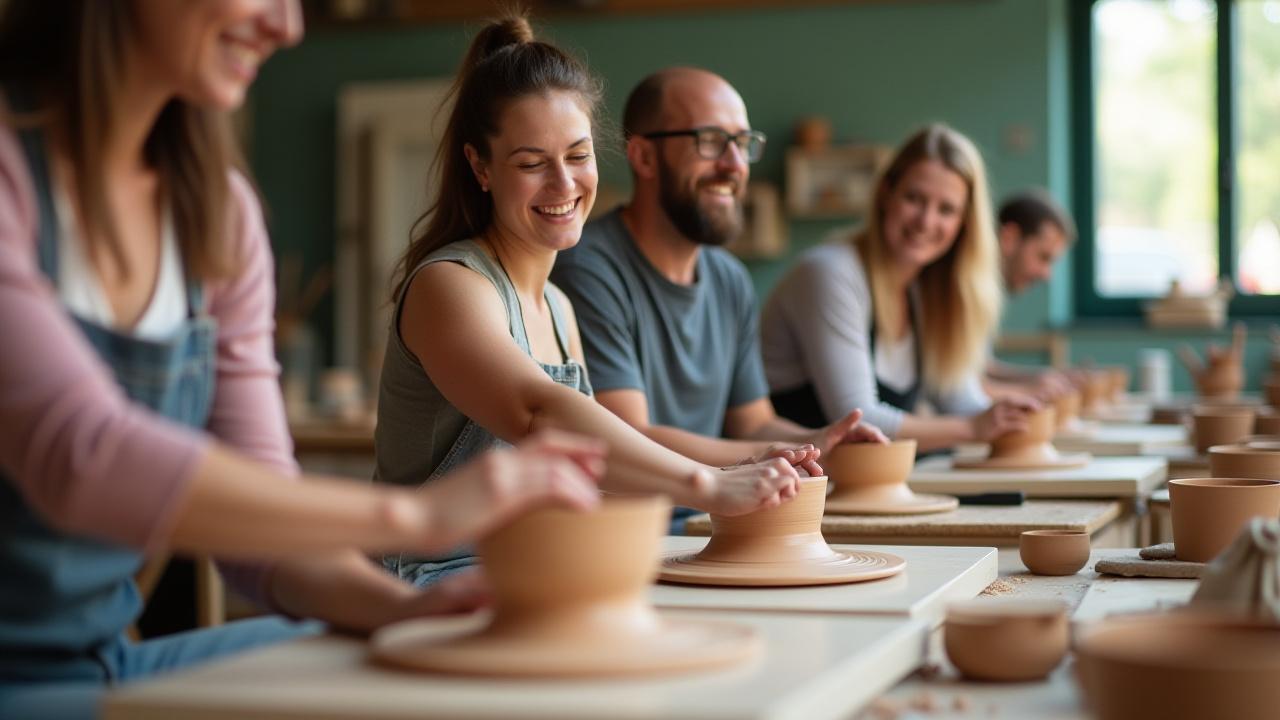 Potter's wheel workshop